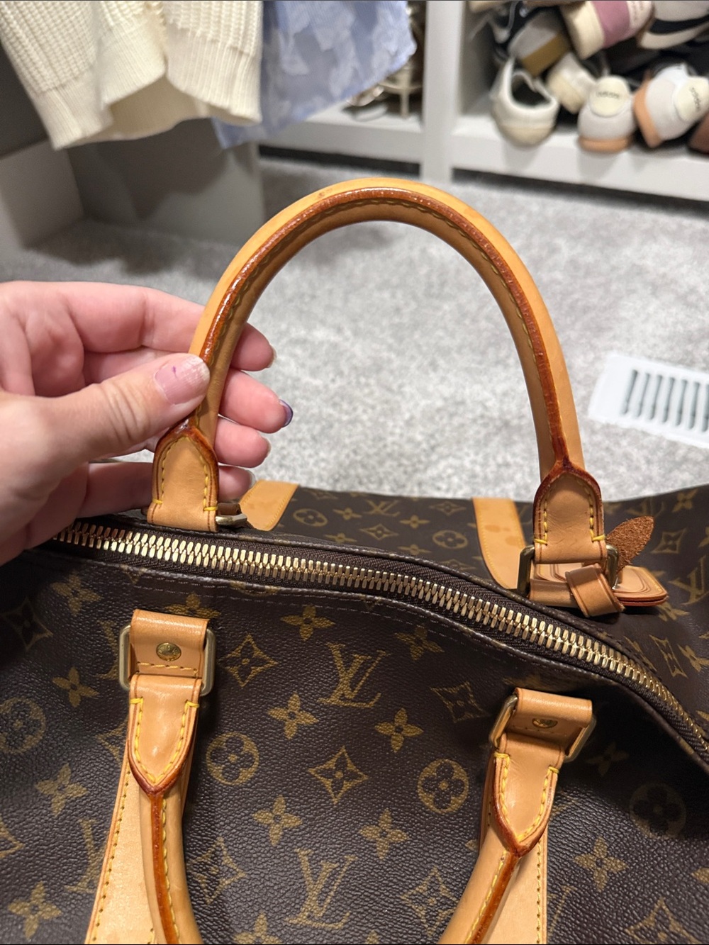 Louis Vuitton  Monogram Keepall Travel Duffel - Brown/Tan - Picture 5 of 15
